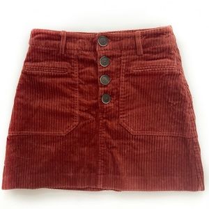 Zara Corduroy Mini Skirt